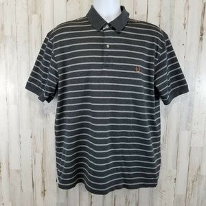 Tommy Hilfiger Mens Polo Shirt Gray Striped